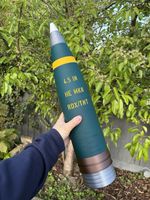 3D Printed Replica 4.5 Inch Mark 8 Naval Shell - Accurately Stencilled In Colour