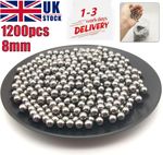 1200PCS 8MM Steel Ball Slingshot Ammo Precision Steel Bearing Balls UK STOCK