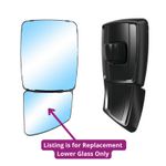 Claas Heavy Duty Rear View Wide Angle Lower Glass Right - Mekra 401009422