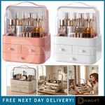 LARGE MAKEUP COSMETIC ORGANISER DRESSING TABLE MAKE UP HOLDER TIDY STORAGE BOX