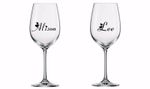 PERSONALISED NAME  VINYL DECALS  in BLACK X 10 For Wine Glass, WEDDINGS Etc