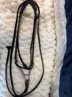 Billy Royal Black Leather Arabian Horse Halter with Lead Chain 7 1/2 Feet Used