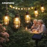 Solar String Light 10 LED Warm White Bulbs 5.6M Garden Lighting Outdoor