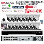 Hikvision Original 16CH 4K 8MP IP Camera ColorVu CCTV System Alarm 2-way Audio
