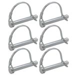 10mm x 70mm PTO Shaft Locking Retaining Pin D Clip For Trailers Fastener 6pc