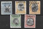 LABUAN 1894 SG63/4/5/7 MINT HINGED(4)& USED(1).