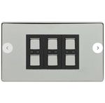 LightwaveRF Connect Series - Triple 3 Gang Dimmer - JSJSLW230 C - Chrome