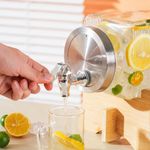 Glass Water Dispenser, Refrigerator Drink Dispenser with Faucet
