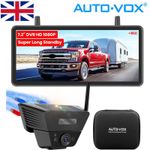 AUTO-VOX Solar5B Magnetic Wireless Reversing Camera 7.2" Monitor DVR Recording