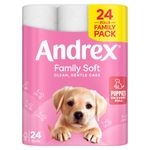 Andrex Family Soft Toilet Paper 24 Rolls (Previously Andrex Gentle Clean) UK