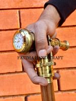 Victorian Brass Telescope Walking Cane: Steampunk Spyglass Gift