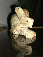 banded onyx stone rabbit figurine