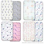 Next to Me Crib Sheets - 2pc Set - 2 Cotton Fitted Sheets for Bedside Cribs