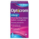 Opticrom Allergy Eye Drops - Allergy Relief, Itchy, Red, Inflamed Eyes - 10ml