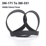 HTD 3M 3mm Pitch Synchronous Timing Belt Pulle Closed Loop Rubber 10/15mm Width