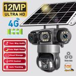 V380 4G SIM 3 Lens IP Solar Camera HD 12 MP Outdoor Waterproof CCTV Night Vision