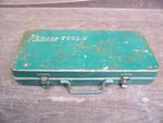 Vintage Green Metal - Japanese Kamsa Tools Socket Case - Empty - Spare Sets.