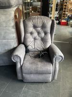 Rise And Recline Electric Recliner Adjustable Chair Inc USB Port Silver/grey