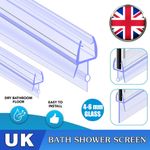 Shower Screen Seal Strip Bath Seal Strip for 4 to 6mm Glass 90cm Length Clear