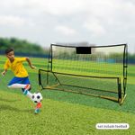 Soccer Rebounder Net Adjustable Football Rebound Net Kickback Ball Training Set