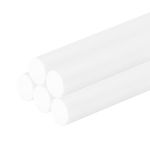 5Pcs White Plastic Rods 8 x 250mm ABS Round Stick Round Solid Bar DIY Model