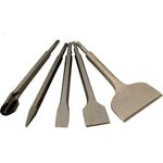 5 SDS+ CHISELS INC 80MM EXTRA WIDE TILE REMOVING CRANKED CHISEL - WALL FLOOR