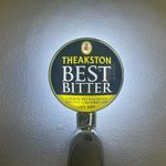 Brand New Theakston's Best Bitter Beer Badge! Pump Badge! Frog Eye Lens