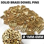 Ø 1mm 1.5mm 2mm 2.5mm 3mm - 6mm Metric Solid Brass Dowel Pins 2mm-15mm Length