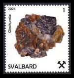 SVALBARD SPITSBERGEN 2024 MINERALS CLINOHUMITE MNH LOCAL STAMP