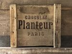 Antique French Wooden Chocolat Planteur Paris Advertising