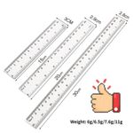 15/20/30cm Transparent Plastic Ruler Blue Color Simple Style Portable Tool Cute
