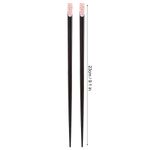 T- 1 Pair Of Japanese Style Pattern Reusable Wooden Chopsticks (Light