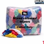 10KG BAGS OF MIXEDCOLOURED CLEANING RAGS CLOTHS WIPERS FREE DELIVERY