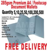  A4/ FOOLSCAP CARDBOARD ENVELOPE FILING DOCUMENT WALLET FOLDERS 