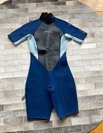 O'Neill Hammer Women's Shortie Wetsuit UK 12 Blue/Black Short Sleeve