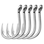 20PCS Stainless Steel Fishing Hooks Saltwater Fish Hook 1/0-13/0 Big Game