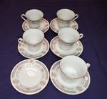 Crescent Fine China Cup and Saucer Set.   11 Piece set - Great condition