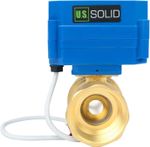 U.S. Solid DN32 Motorized Ball Valve 1 1/4" Brass 220V AC Auto Return