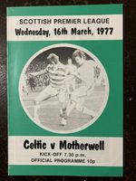 Celtic v Motherwell - Scottish Premier League - 16th March 1977