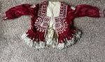 Antique Bolivian Embroidered Velvet Fringed Authentic Festival Jacket Rare 