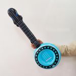 Inflatable Banjo Rock Star Toy Sturdy Photo Props Blow Party Decoration 80S 90S