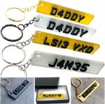 Personalised Gift Custom Name 4D Car Number Plate Keyring Custom Name Keychain