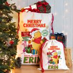 Personalised Winnie Pooh Sack Christmas Present Bag Kids Xmas Stocking NS035Z