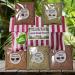 🌿 Favourite Five, Giant African Land Snail Food 5 x 30g Pack  Organic Snail Mix