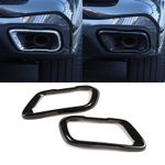 2x Gloss Black Stainless Exhaust Pipe Cover Trim Fits BMW X5 G05 X7 G07 2019-25