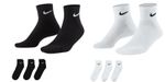 Nike Ankle Socks Mens Women Lightweight Cotton Cushion Sports Socks 3-12 Pairs.