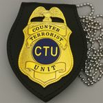 24 Hours TV Series CTU Metal Badge With Badge Holder Chain Leather