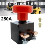 12-220V 250A Battery Isolator Master Kill Switch Emergency Stop Push/Pull Button