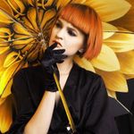 Pasotti Golden Dahlia Luxury Umbrella - Elegant Design - EN Stock