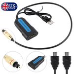 HDMI ARC to Optical Audio Adapter eARC Dolby DTS 5.1 192kHz Plug & Play Soundbar